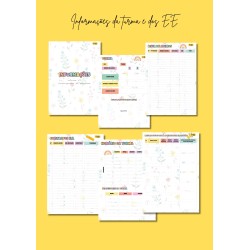 Caderno de Registos do Professor - tema florido