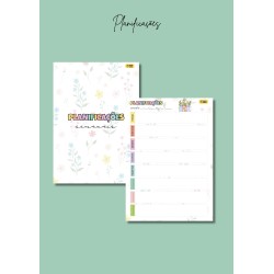 Caderno de Registos do Professor - tema florido