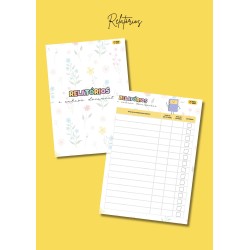 Caderno de Registos do Professor - tema florido