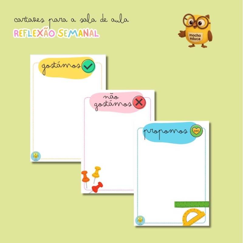 Reflexão semanal - Cartazes para a sala de aula