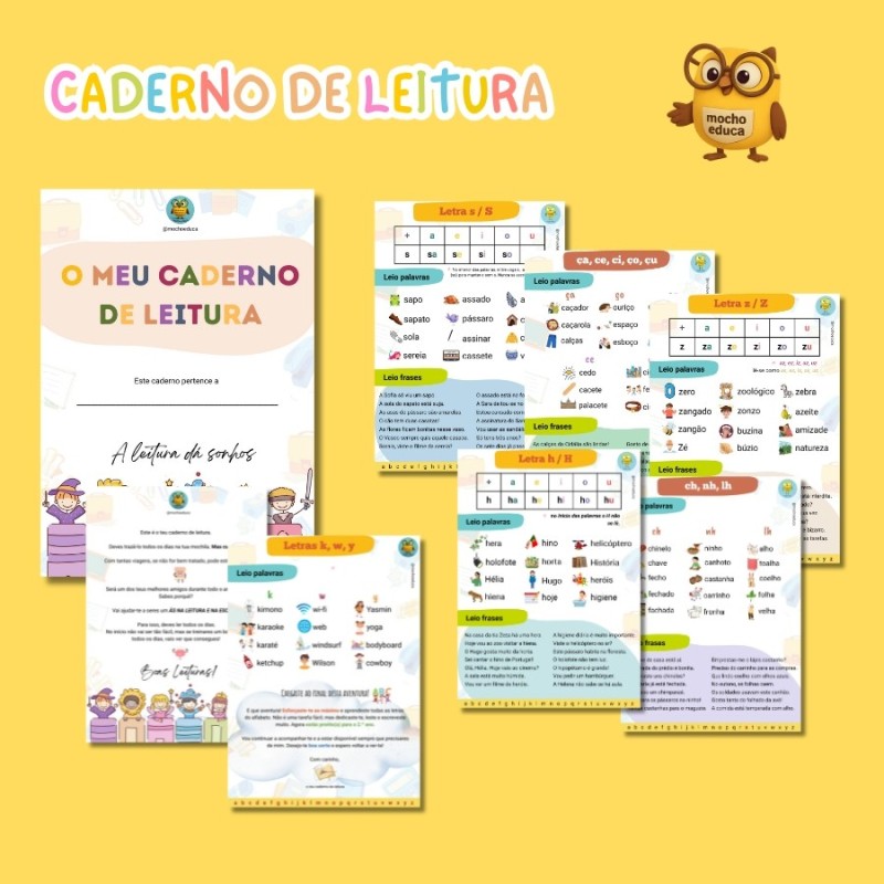 Caderno de Leitura + Fichas de Consolidação do alfabeto